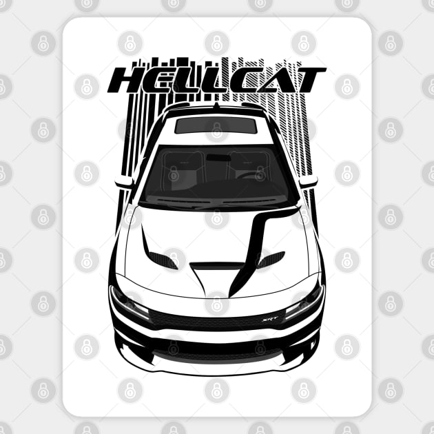 Charger Hellcat - Dark Transparent/Multi Color Sticker by V8social